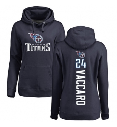 NFL Women's Nike Tennessee Titans #24 Kenny Vaccaro Navy Blue Backer Pullover Hoodie
