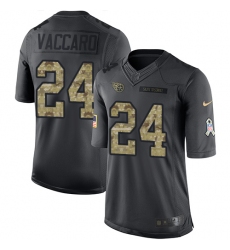 Youth Nike Tennessee Titans #24 Kenny Vaccaro Limited Black 2016 Salute to Service NFL Jersey