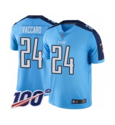 Youth Tennessee Titans #24 Kenny Vaccaro Limited Light Blue Rush Vapor Untouchable 100th Season Football Jersey