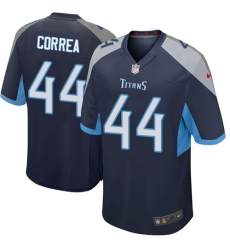 Men Nike Tennessee Titans #44 Kamalei Correa Game Navy Blue Team Color NFL Jersey