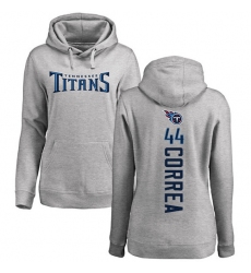 NFL Women's Nike Tennessee Titans #44 Kamalei Correa Ash Backer Pullover Hoodie