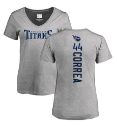NFL Women's Nike Tennessee Titans #44 Kamalei Correa Ash Backer T-Shirt