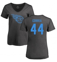 NFL Women's Nike Tennessee Titans #44 Kamalei Correa Ash One Color T-Shirt