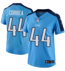 Women Nike Tennessee Titans #44 Kamalei Correa Limited Light Blue Rush Vapor Untouchable NFL Jersey