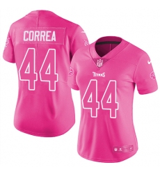 Women Nike Tennessee Titans #44 Kamalei Correa Limited Pink Rush Fashion NFL Jersey