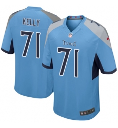 Men Nike Tennessee Titans #71 Dennis Kelly Game Light Blue Alternate NFL Jersey