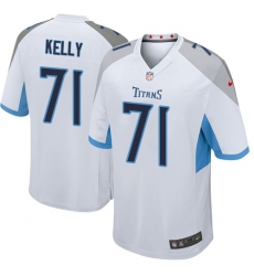 Men Nike Tennessee Titans #71 Dennis Kelly Game White NFL Jersey