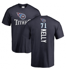 NFL Nike Tennessee Titans #71 Dennis Kelly Navy Blue Backer T-Shirt