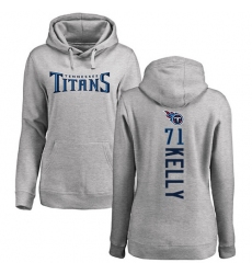 NFL Women's Nike Tennessee Titans #71 Dennis Kelly Ash Backer Pullover Hoodie