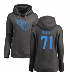 NFL Women's Nike Tennessee Titans #71 Dennis Kelly Ash One Color Pullover Hoodie