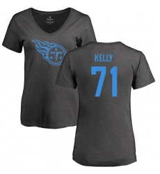 NFL Women's Nike Tennessee Titans #71 Dennis Kelly Ash One Color T-Shirt