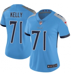 Women Nike Tennessee Titans #71 Dennis Kelly Light Blue Alternate Vapor Untouchable Limited Player NFL Jersey