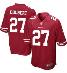 Men's Nike San Francisco 49ers #27 Adrian Colbert Game Red Team Color NFL Jersey