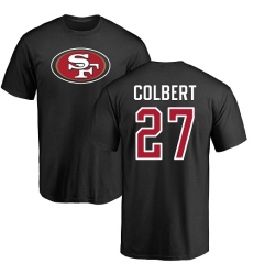 NFL Nike San Francisco 49ers #27 Adrian Colbert Black Name & Number Logo T-Shirt