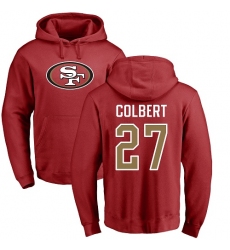 NFL Nike San Francisco 49ers #27 Adrian Colbert Red Name & Number Logo Pullover Hoodie