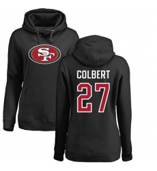 NFL Women's Nike San Francisco 49ers #27 Adrian Colbert Black Name & Number Logo Pullover Hoodie