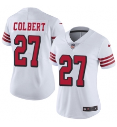 Women Nike San Francisco 49ers #27 Adrian Colbert Limited White Rush Vapor Untouchable NFL Jersey