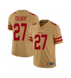 Women's San Francisco 49ers #27 Adrian Colbert Limited Gold Inverted Legend Football Jersey