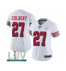 Women's San Francisco 49ers #27 Adrian Colbert Limited White Rush Vapor Untouchable Super Bowl LIV Bound Football Jersey
