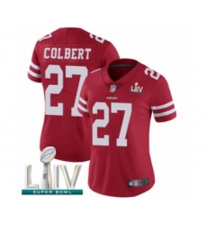 Women's San Francisco 49ers #27 Adrian Colbert Red Team Color Vapor Untouchable Limited Player Super Bowl LIV Bound Football Jersey
