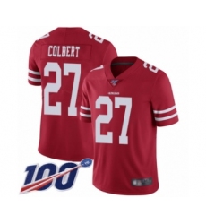 Youth San Francisco 49ers #27 Adrian Colbert Red Team Color Vapor Untouchable Limited Player 100th Season Football Jersey