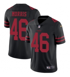 Men's Nike San Francisco 49ers #46 Alfred Morris Black Vapor Untouchable Limited Player NFL Jersey