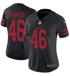 Women Nike San Francisco 49ers #46 Alfred Morris Black Vapor Untouchable Elite Player NFL Jersey
