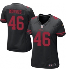 Women Nike San Francisco 49ers #46 Alfred Morris Game Black NFL Jersey