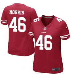 Women Nike San Francisco 49ers #46 Alfred Morris Game Red Team Color NFL Jersey