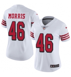 Women Nike San Francisco 49ers #46 Alfred Morris Limited White Rush Vapor Untouchable NFL Jersey