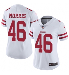 Women Nike San Francisco 49ers #46 Alfred Morris White Vapor Untouchable Elite Player NFL Jersey