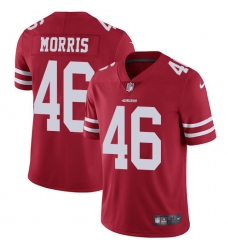 Youth Nike San Francisco 49ers #46 Alfred Morris Red Team Color Vapor Untouchable Limited Player NFL Jersey