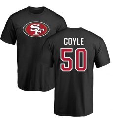 NFL Nike San Francisco 49ers #50 Brock Coyle Black Name & Number Logo T-Shirt