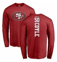 NFL Nike San Francisco 49ers #50 Brock Coyle Red Backer Long Sleeve T-Shirt