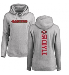 NFL Women's Nike San Francisco 49ers #50 Brock Coyle Ash Backer Pullover Hoodie