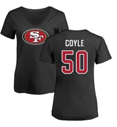 NFL Women's Nike San Francisco 49ers #50 Brock Coyle Black Name & Number Logo T-Shirt