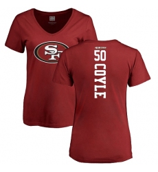 NFL Women's Nike San Francisco 49ers #50 Brock Coyle Red Backer T-Shirt