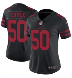 Women Nike San Francisco 49ers #50 Brock Coyle Black Vapor Untouchable Elite Player NFL Jersey
