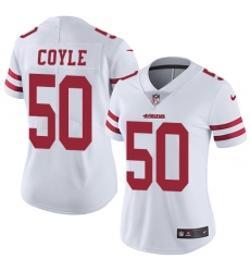 Women Nike San Francisco 49ers #50 Brock Coyle White Vapor Untouchable Elite Player NFL Jersey