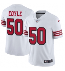 Youth Nike San Francisco 49ers #50 Brock Coyle Limited White Rush Vapor Untouchable NFL Jersey
