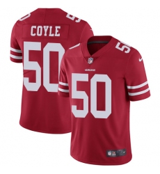 Youth Nike San Francisco 49ers #50 Brock Coyle Red Team Color Vapor Untouchable Limited Player NFL Jersey