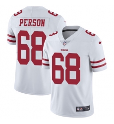 Men's Nike San Francisco 49ers #68 Mike Person White Vapor Untouchable Limited Player NFL Jersey
