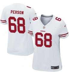 Women Nike San Francisco 49ers #68 Mike Person Game White NFL Jersey
