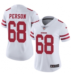 Women Nike San Francisco 49ers #68 Mike Person White Vapor Untouchable Elite Player NFL Jersey