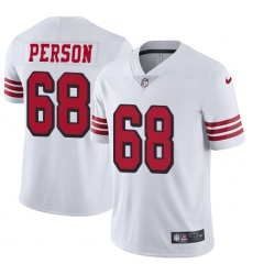 Youth Nike San Francisco 49ers #68 Mike Person Limited White Rush Vapor Untouchable NFL Jersey