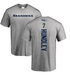 NFL Nike Seattle Seahawks #7 Brett Hundley Ash Backer T-Shirt