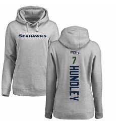 NFL Women's Nike Seattle Seahawks #7 Brett Hundley Ash Backer Pullover Hoodie