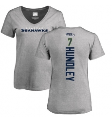 NFL Women's Nike Seattle Seahawks #7 Brett Hundley Ash Backer T-Shirt