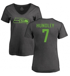 NFL Women's Nike Seattle Seahawks #7 Brett Hundley Ash One Color T-Shirt