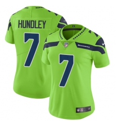 Women Nike Seattle Seahawks #7 Brett Hundley Limited Green Rush Vapor Untouchable NFL Jersey